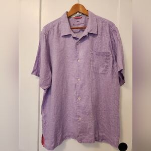 Tommy Bahama linen dress shirt, size XL purple
